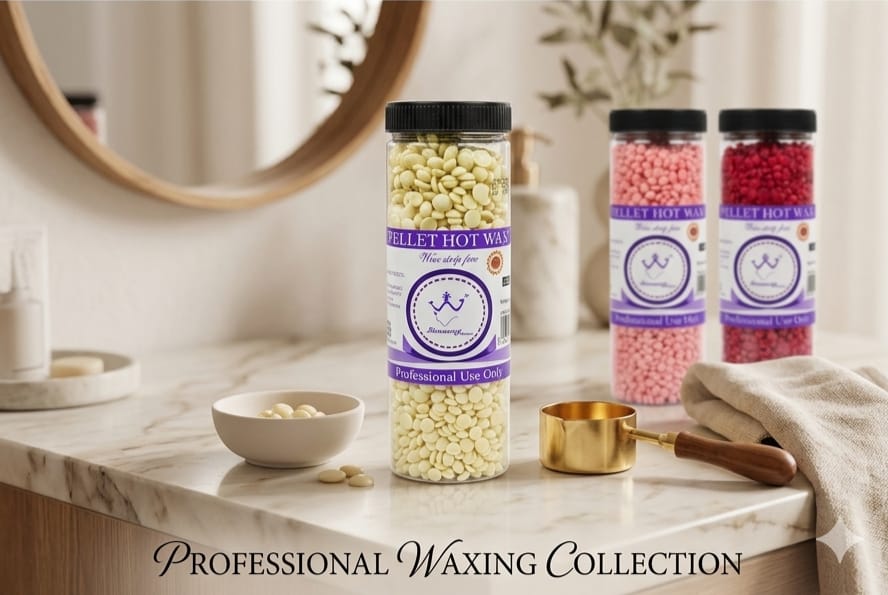 Konsung Professional Pellet Hot Wax Beads – Strip Free Wax for Hair Removal, Face & Body, Hard Wax Beans for Smooth Skin