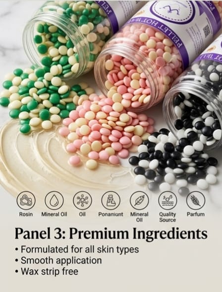 Professional Pellet Hot Wax for Salon & Home Use (400g)