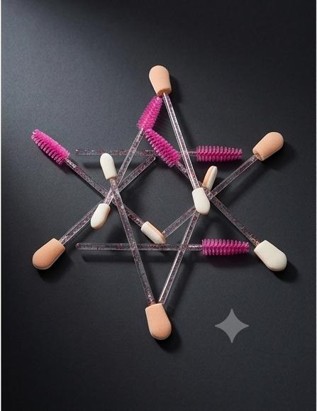 2-in-1 Mascara Wands &  Lip Brushes for Makeup