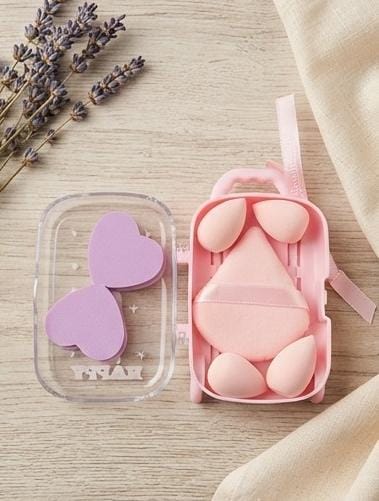 Magic Box 7 in 1 Mini Blender & Pizza Puff Set – Complete Makeup Blending Collection