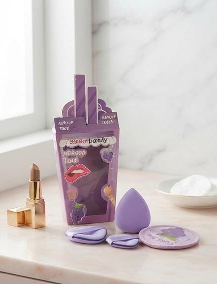 Sweet Beauty 4 in 1 Powder Puff & Finger Puff Set – Flawless Makeup Application Anytime
