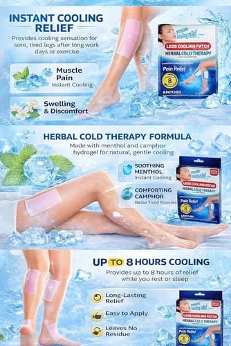 Legs Cooling Patch – Herbal Cold Therapy
