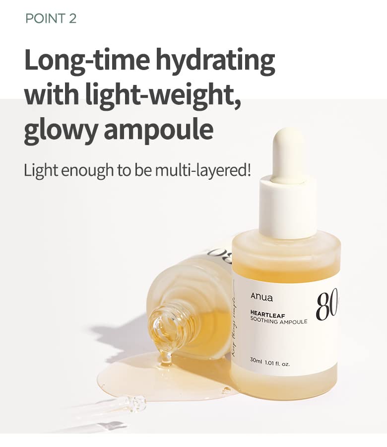 Anua Heartleaf 80% Soothing Ampoule – 30ml
