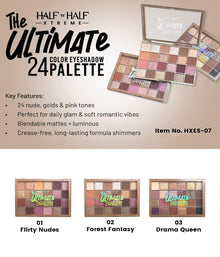 Half 'n' Half Xtreme Ultimate 24 Color Eyeshadow Palette