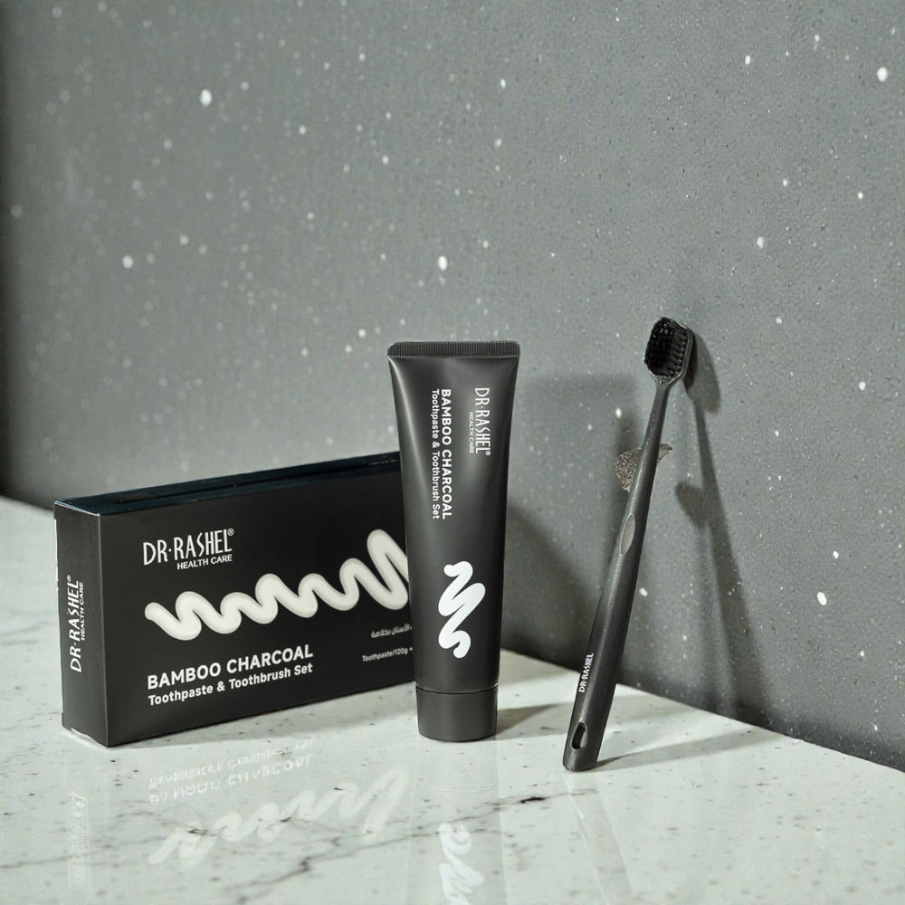 Dr. Rashel bamboo charcoal toothpaste & toothbrush set