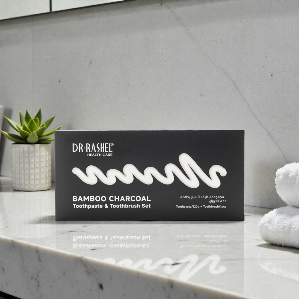 Dr. Rashel bamboo charcoal toothpaste & toothbrush set