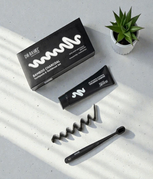 Dr. Rashel bamboo charcoal toothpaste & toothbrush set