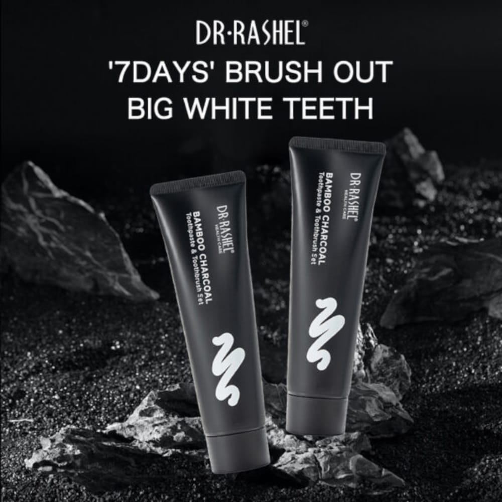 Dr. Rashel bamboo charcoal toothpaste & toothbrush set