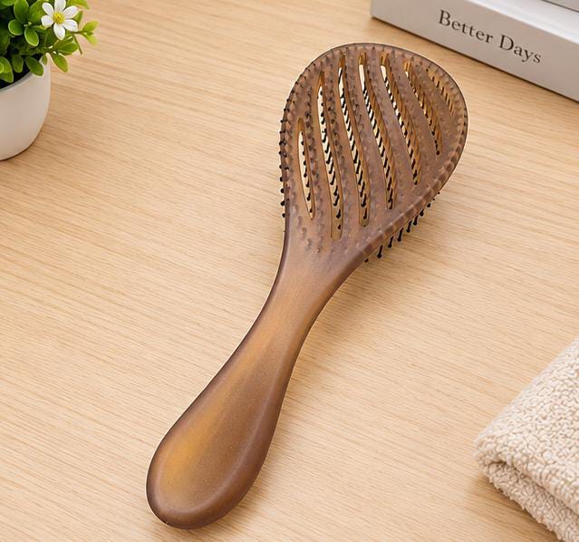 GlowNest Hair Brush gently detangles knots