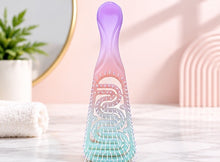 Pastel Ombre Flex Detangling Brush – Ergonomic Curved Vented Hairbrush for Scalp Care & Quick Styling