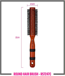 Miss Claire Wooden Round Hair Brush with Soft Bristles