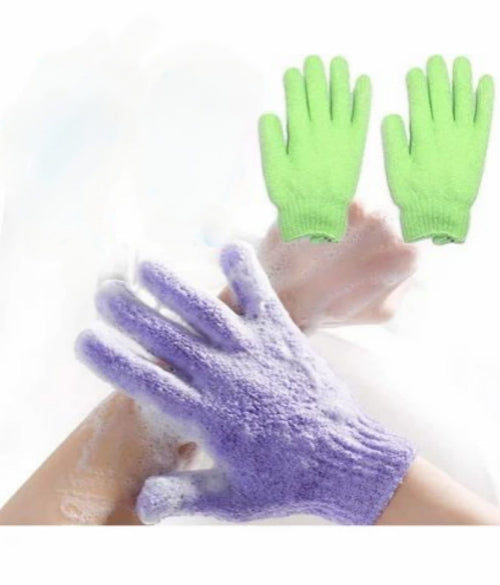 Bath Gloves  1 Spa  Double Sided Scrubber Bath Gloves Polyester Shower