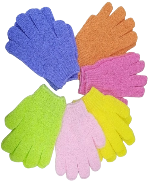 Bath Gloves  1 Spa  Double Sided Scrubber Bath Gloves Polyester Shower