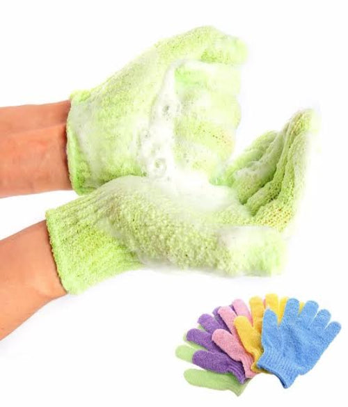 Bath Gloves  1 Spa  Double Sided Scrubber Bath Gloves Polyester Shower