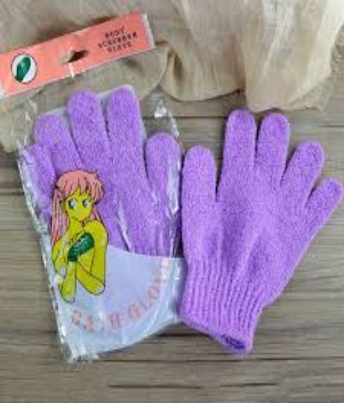 Bath Gloves  1 Spa  Double Sided Scrubber Bath Gloves Polyester Shower