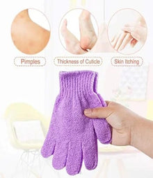 Bath Gloves  1 Spa  Double Sided Scrubber Bath Gloves Polyester Shower