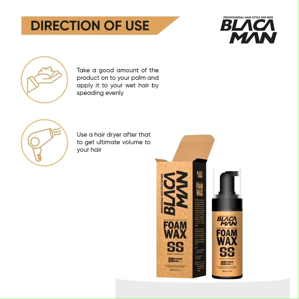 BLACA MAN  FOAM WAX -  hair styling for men