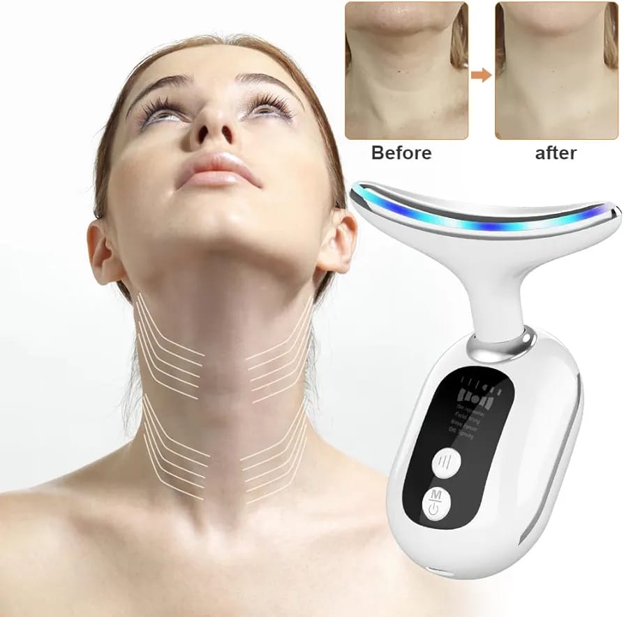 Beauty Device for Face & Neck – Anti-Wrinkle & Skin Tightening with 3 Light Modes