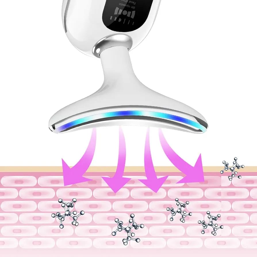 Beauty Device for Face & Neck – Anti-Wrinkle & Skin Tightening with 3 Light Modes