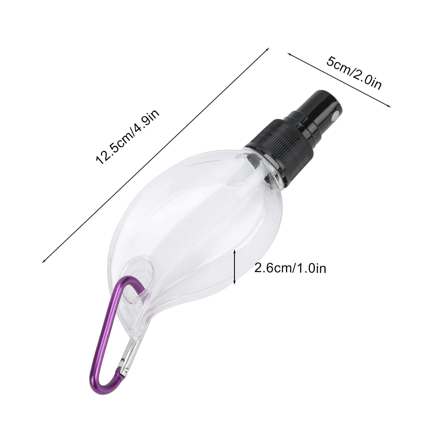 LEAF SHAPE TRAVEL BOTTLE KEYCHAIN FINE MIST 50ml