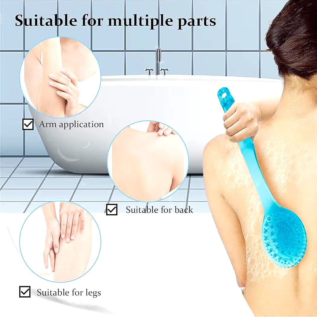 Miss Claire Bath Brush with Bristles For Men And Women , Blue