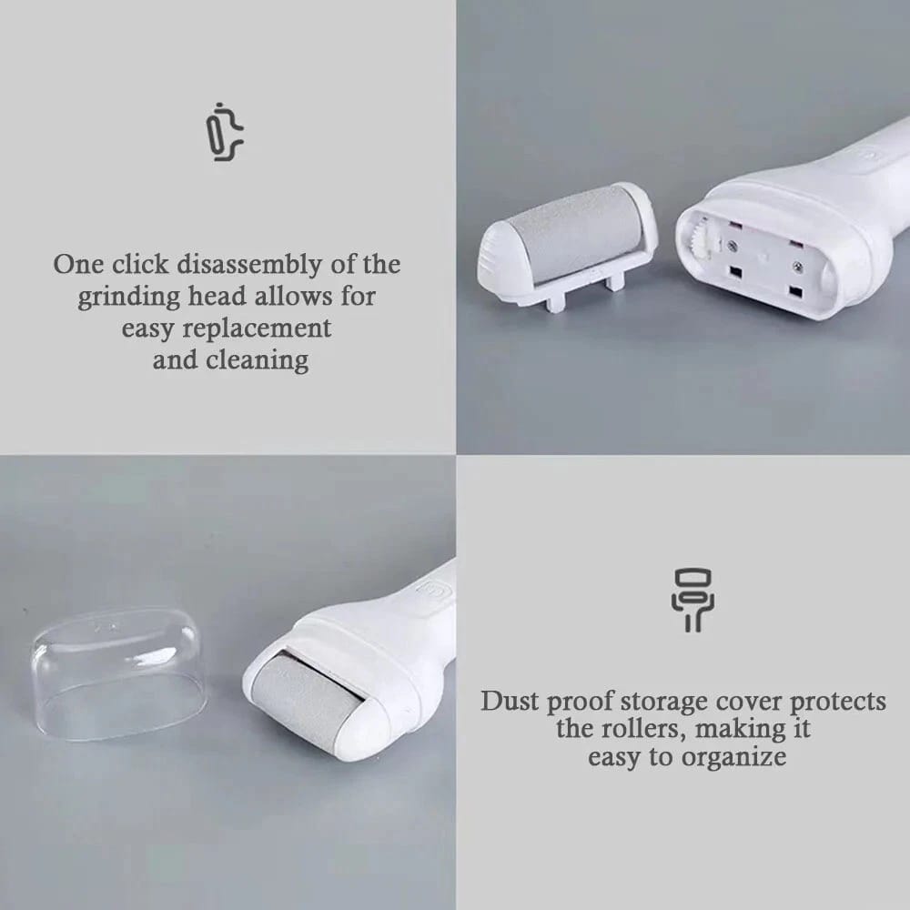 Portable Electric Foot File – Rechargeable Callus Remover &amp; Pedicure Tool