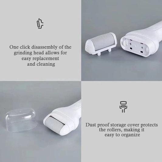 Portable Electric Foot File – Rechargeable Callus Remover &amp; Pedicure Tool