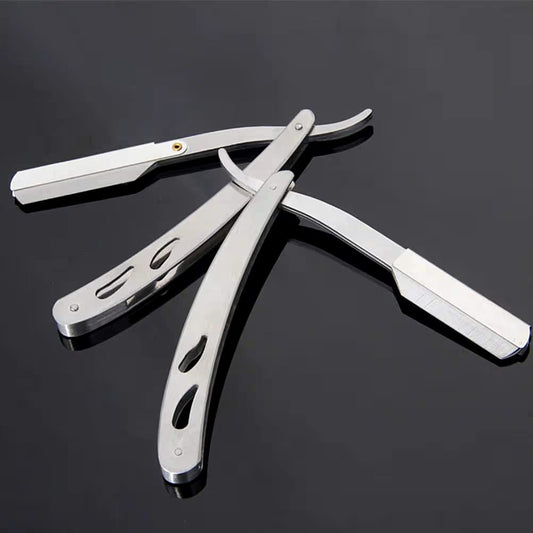 USTRA Stainless Steel Folding Straight Edge Safety Razor