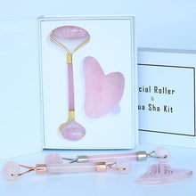 Jade Roller &  Gua Sha Set – Natural Rose Jade