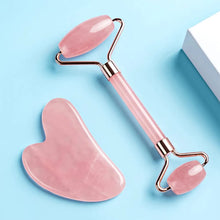 Jade Roller &  Gua Sha Set – Natural Rose Jade