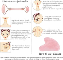 Jade Roller &  Gua Sha Set – Natural Rose Jade