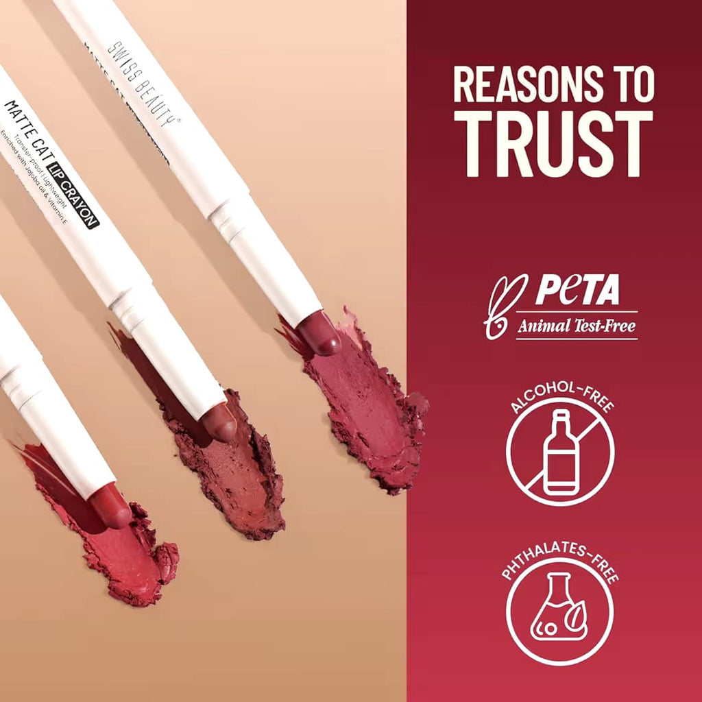 SWISS BEAUTY MATTE CAT LIP CRAYON LIPSTICK SB215
