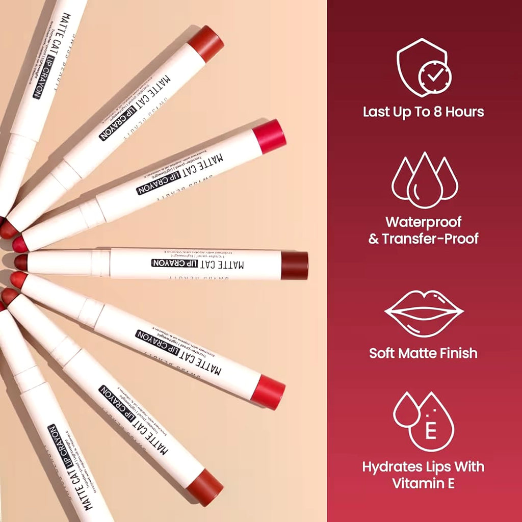 SWISS BEAUTY MATTE CAT LIP CRAYON LIPSTICK SB215
