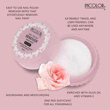INCOLOR NAIL POLISH REMOVER TRAVEL WIPES PACK OF 6 PCS
