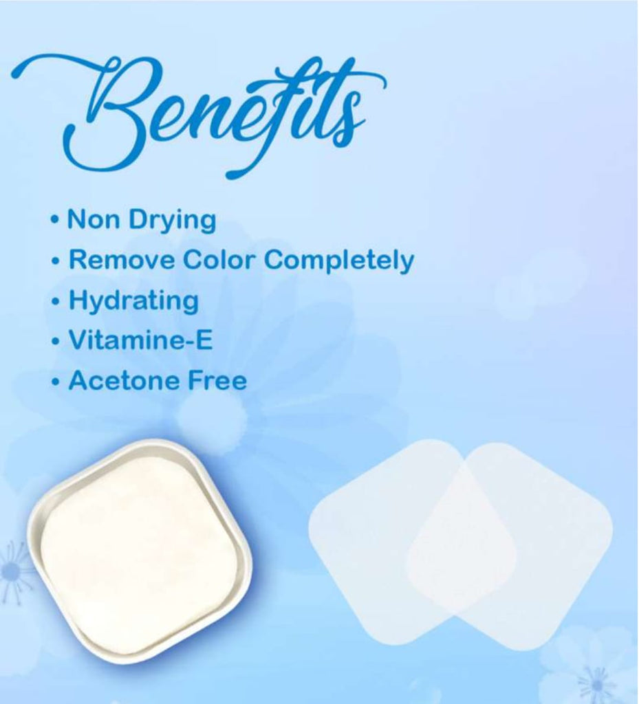 HALF 'N' HALF SET OF 6 NAIL POLISH REMOVER WIPES