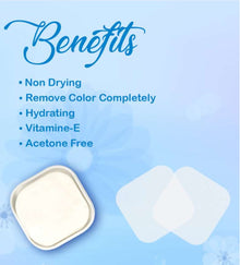 HALF 'N' HALF SET OF 6 NAIL POLISH REMOVER WIPES