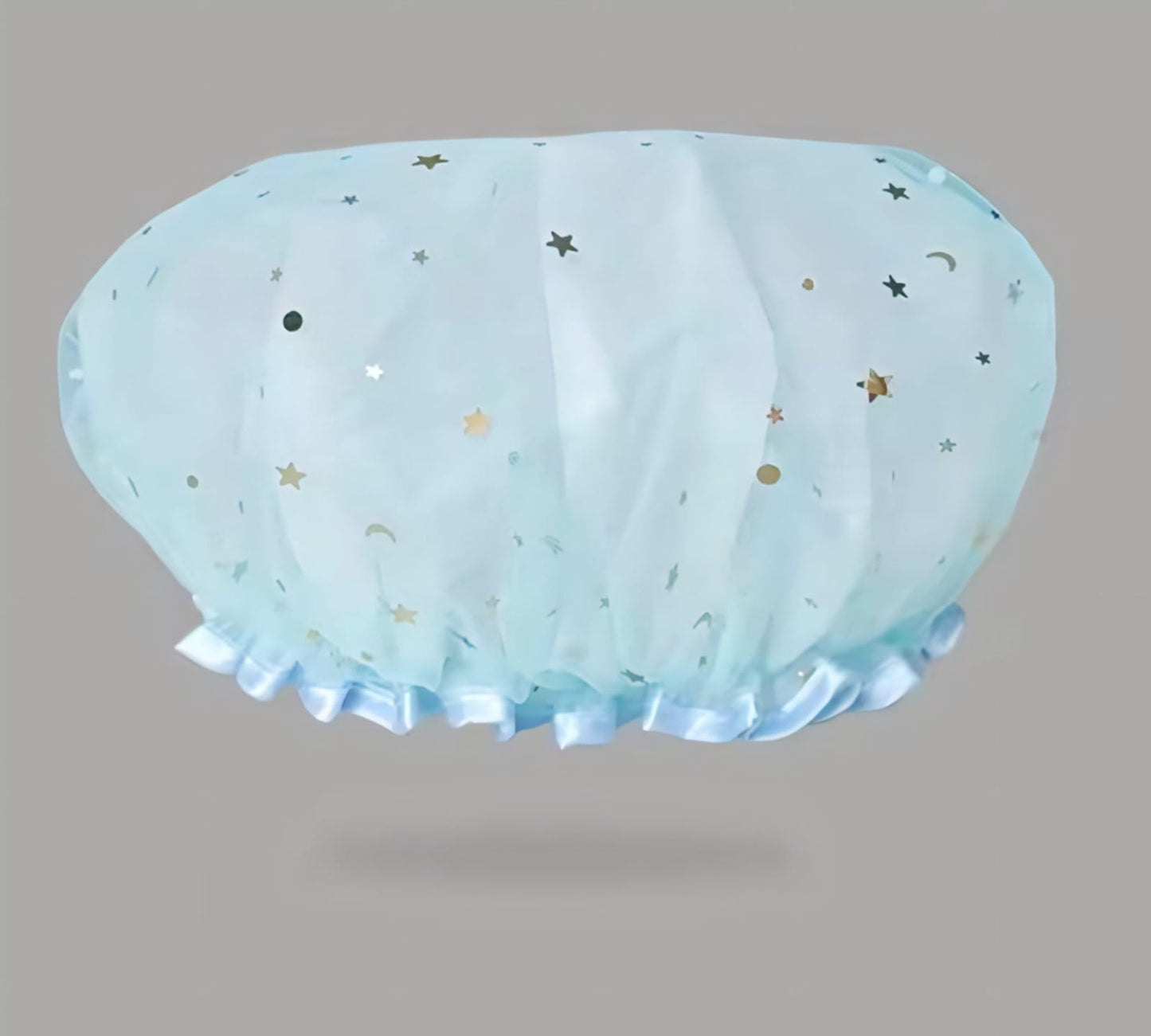 Double Layer Waterproof Lace Hair Shower Cap