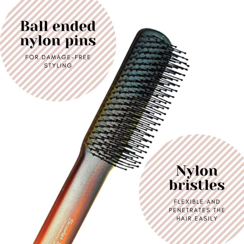 SCARLET LINE FLAT HAIR BRUSH SHELL