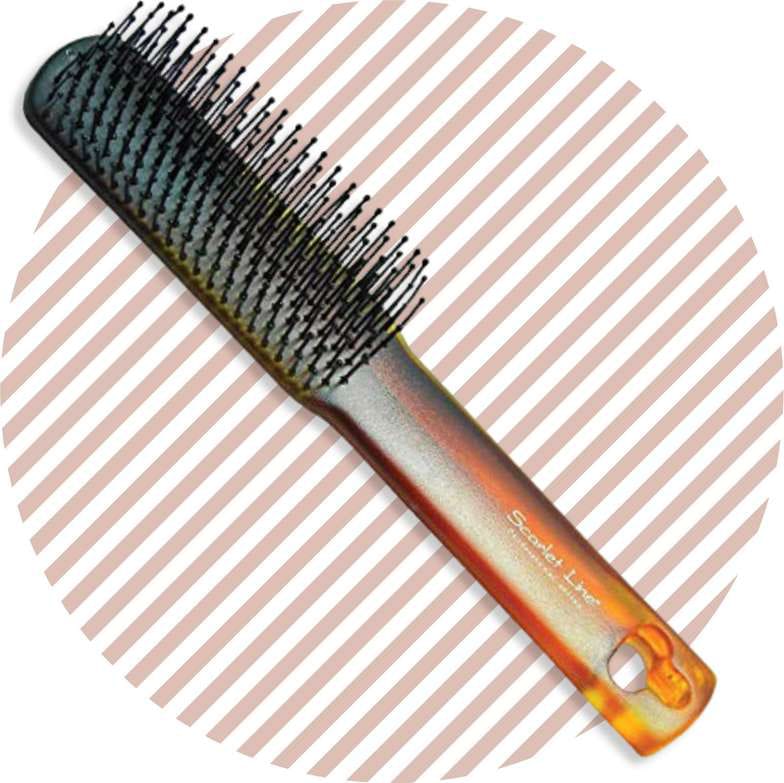 SCARLET LINE FLAT HAIR BRUSH SHELL