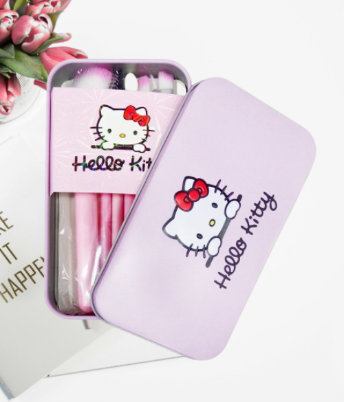 Hello Kitty Make-Up Brush Set 7 Pcs With Mini Case