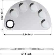 Makeup Mixing Color Plate/Pallete stainless Steel with Spatula
