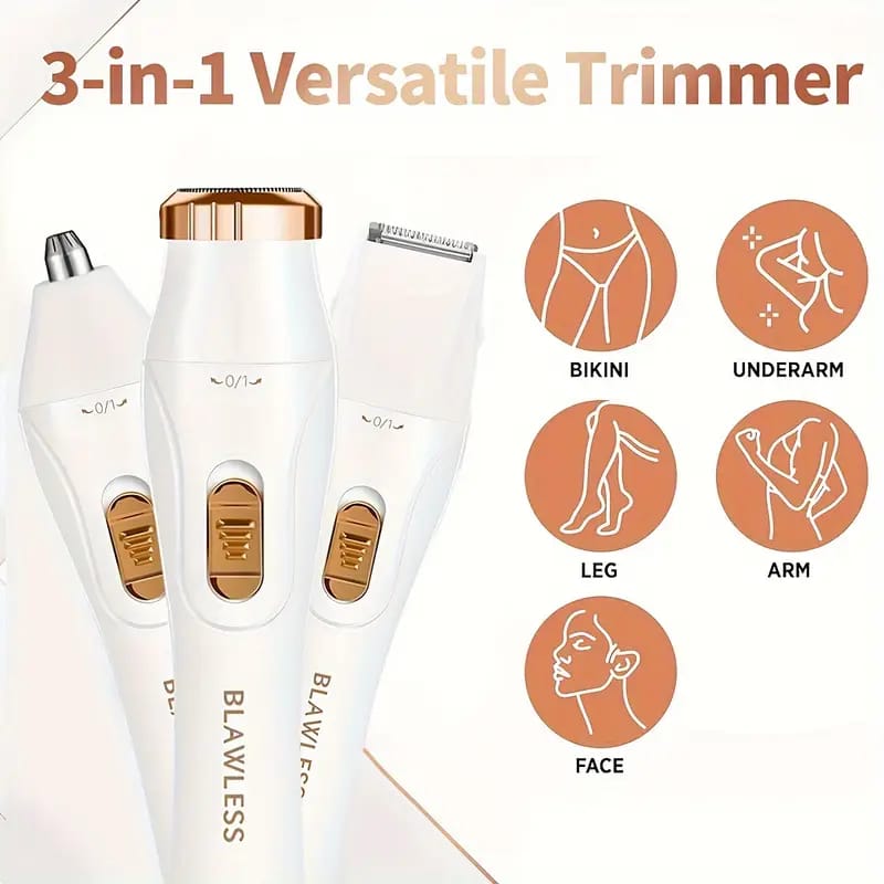 BLAWLESS RECHARGEABLE WOMEN'S RAZOR AND EYEBROW TRIMMER