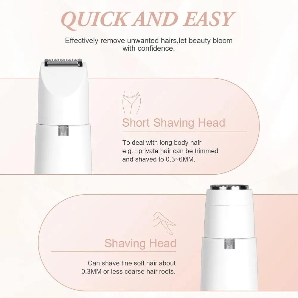 4-IN-1 SHAVER WOMEN'S RAZOR AND EYEBROW TRIMMER