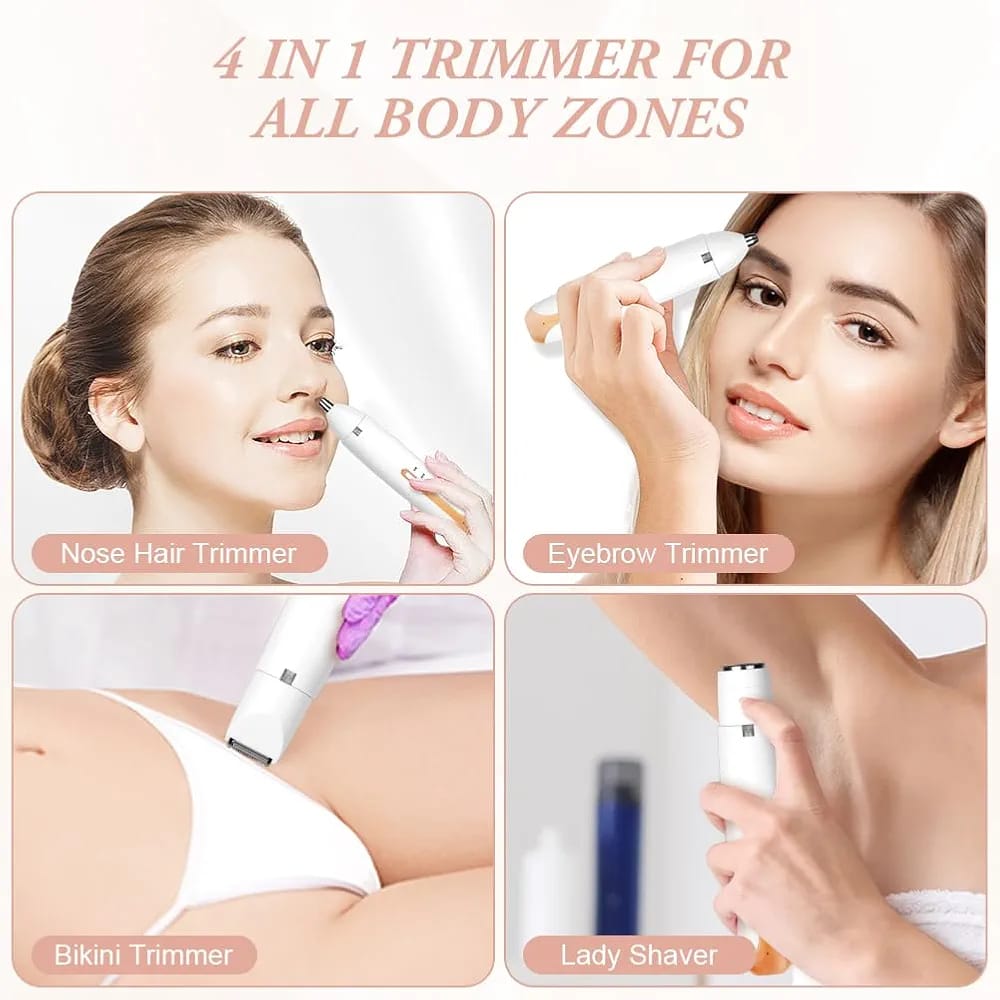 4-IN-1 SHAVER WOMEN'S RAZOR AND EYEBROW TRIMMER