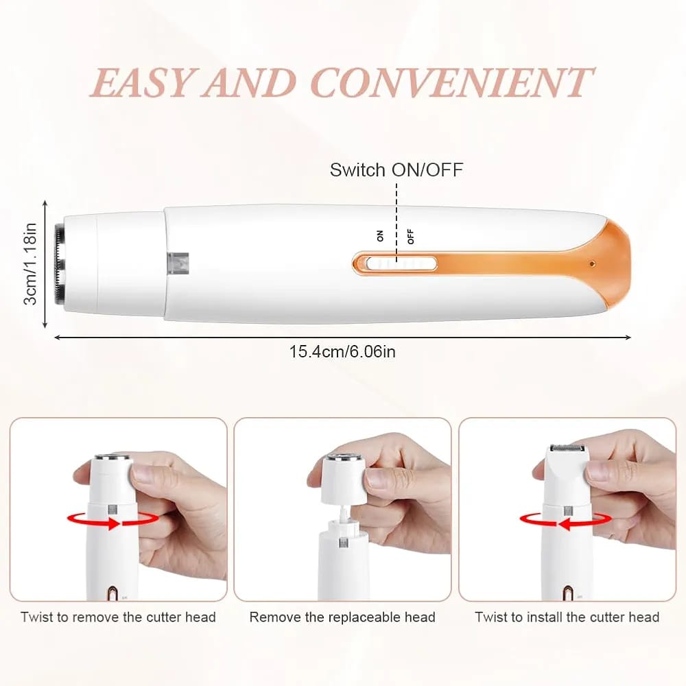 4-IN-1 SHAVER WOMEN'S RAZOR AND EYEBROW TRIMMER