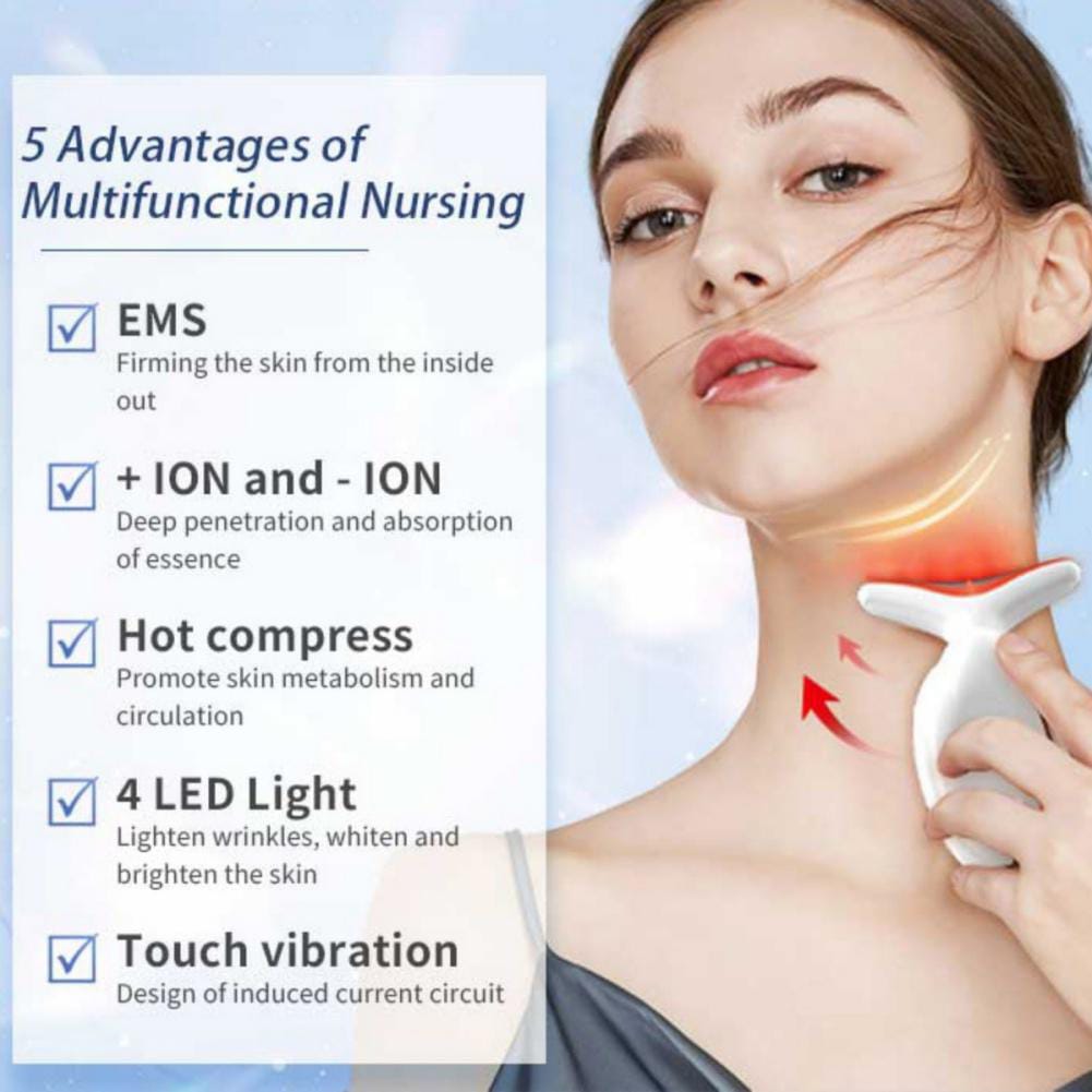 EMS BIPOLAR LED LIGHT BEAUTY NECK MASSAGER