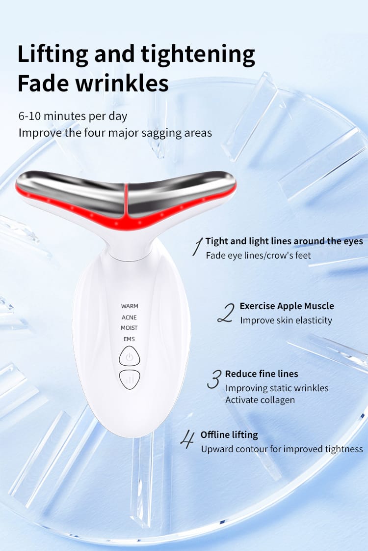 EMS BIPOLAR LED LIGHT BEAUTY NECK MASSAGER