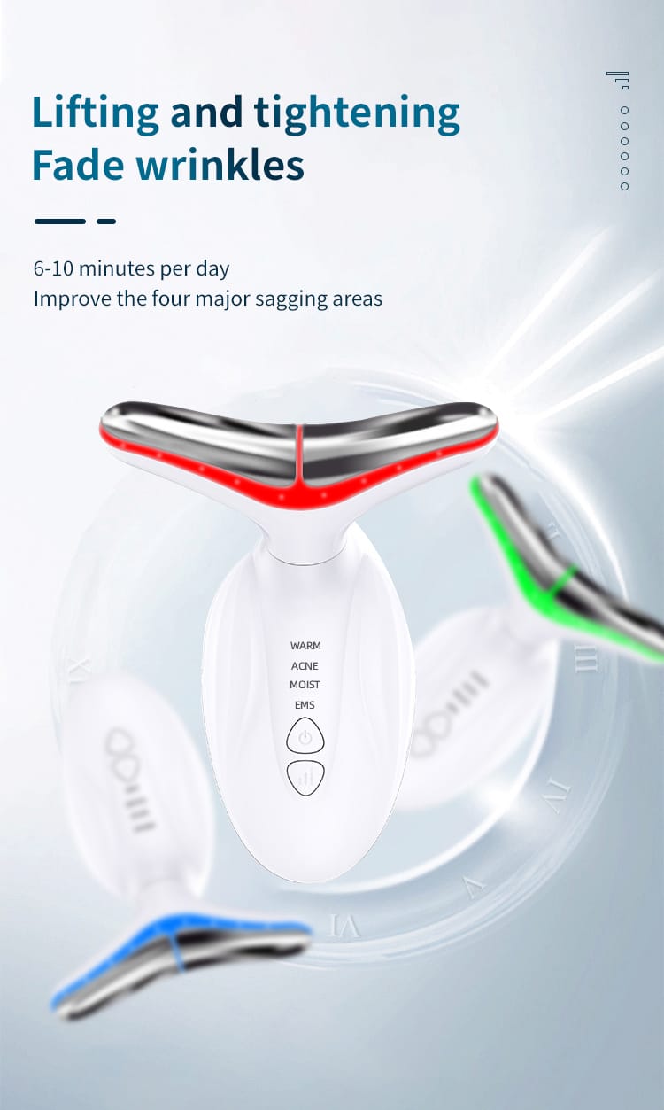 EMS BIPOLAR LED LIGHT BEAUTY NECK MASSAGER