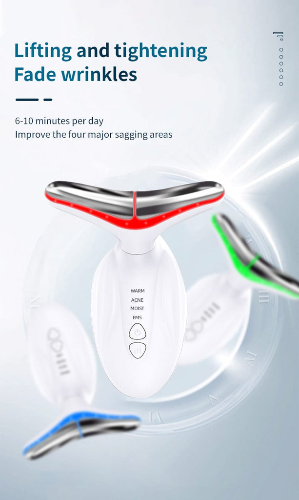 EMS BIPOLAR LED LIGHT BEAUTY NECK MASSAGER