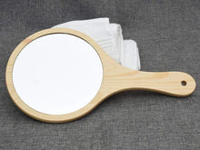 WOODEN HANDLE MIRROR SMALL SIZE (ROUND)